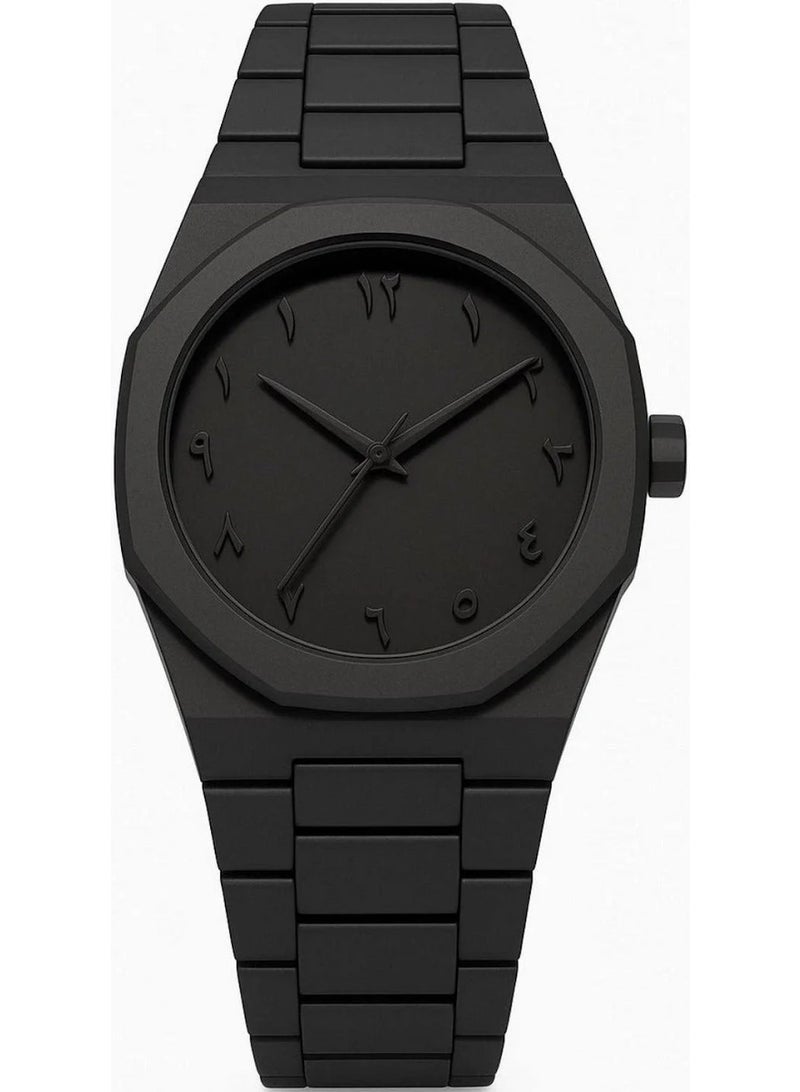 VIGUEUR Arabic Aura Watch – Elegant Black Wristwatch with Arabic Numerals - Image 1